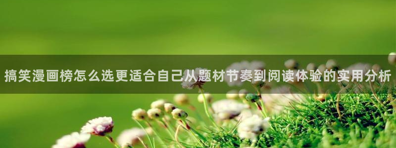 羞羞漫画在线漫画大全:搞笑漫画榜怎么选更适合自己从题材节奏到阅读体验的实用分析